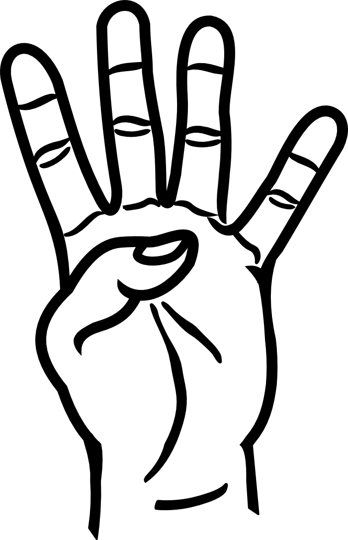 Fours Up Thumbs Tucked